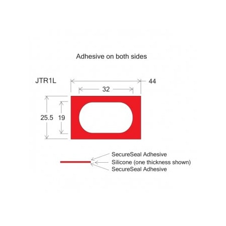 Grace Bio-Labs JTR Press-to-Seal Silicone Isolator, 0.5mm Thick, 19x32mm, 25/pk, 25PK 141327